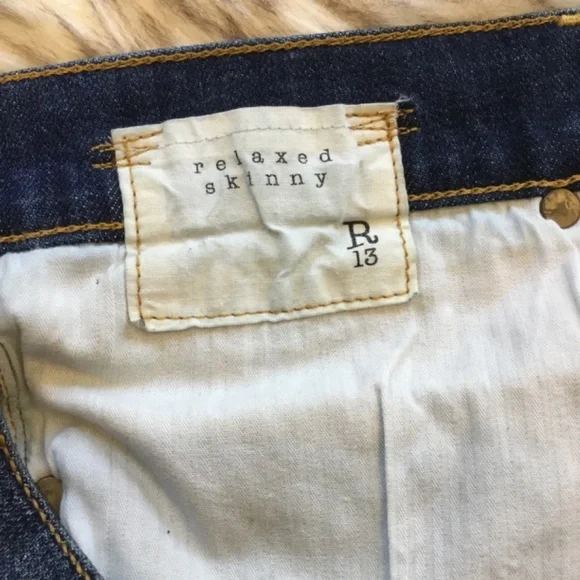 R13 Relaxed Skinny Boyfriend Jeans - Picture 15 of 16